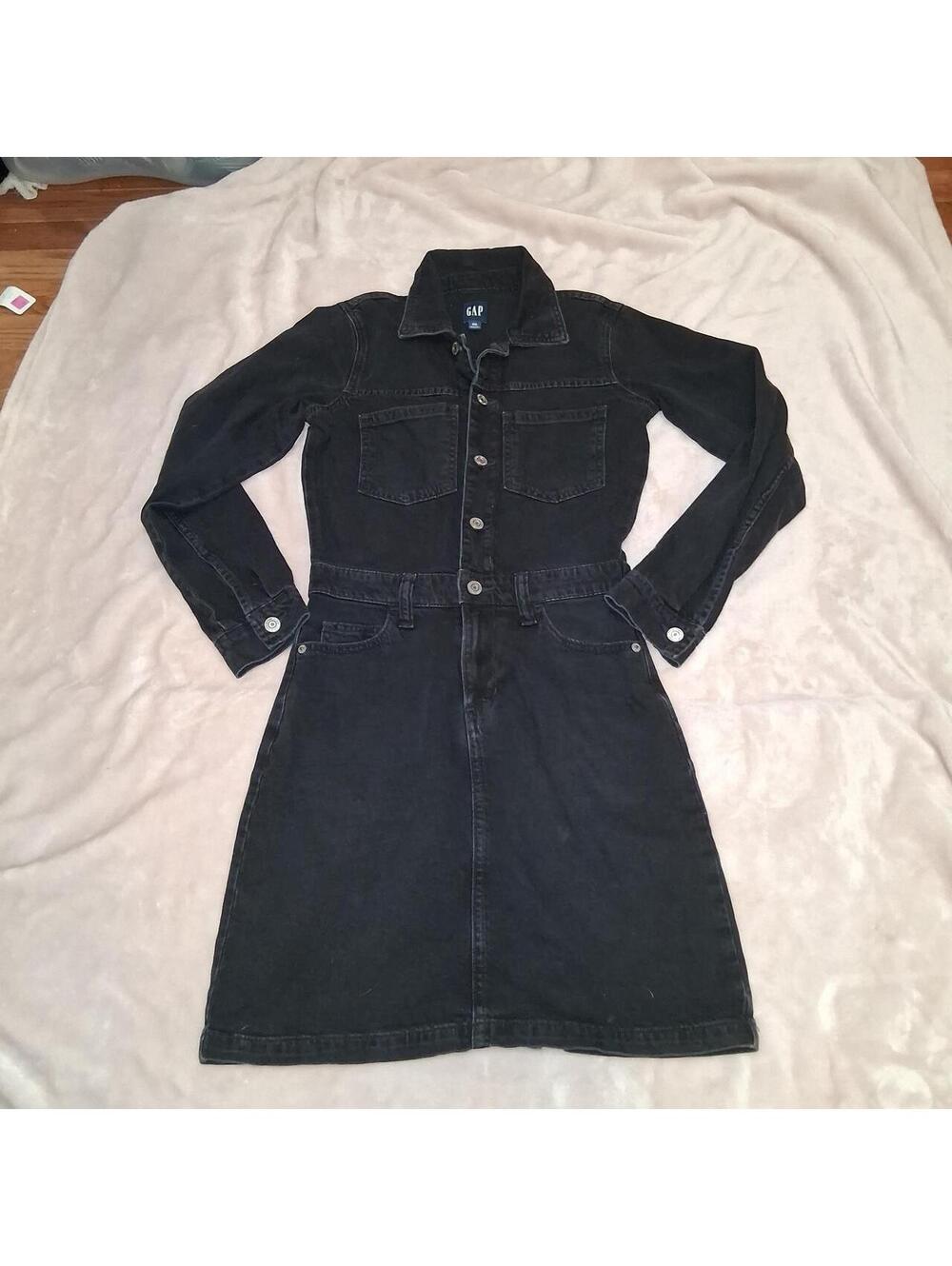 Gap Women's Black denim  Dress